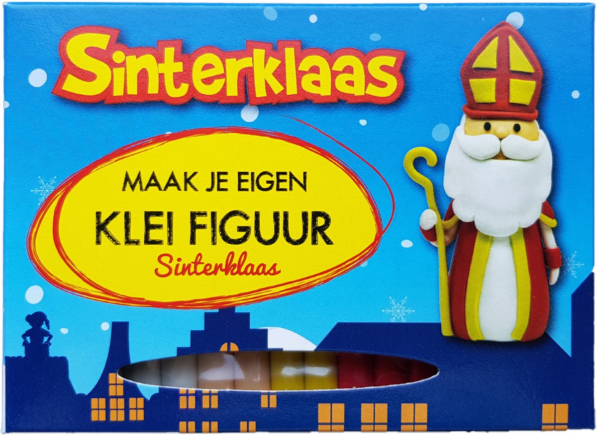 Sinterklaas maak je eigen kleifiguur Sinterklaas